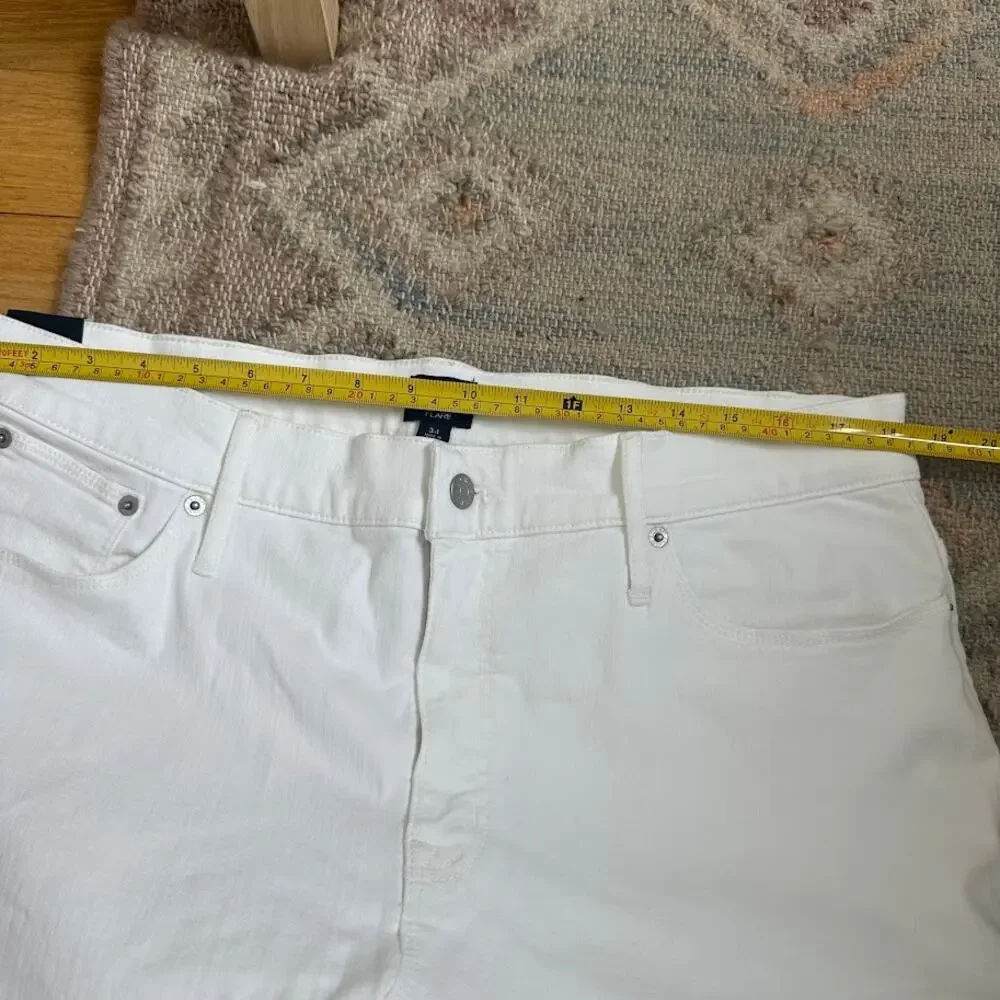 J.Crew White Signature Stretch Flare Jeans Size 34 NWT B0930